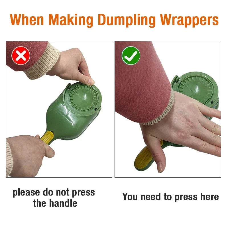 DIY Dumpling Maker 2 In 1 Wrapper Presser Device Kit Manual Labor-Saving